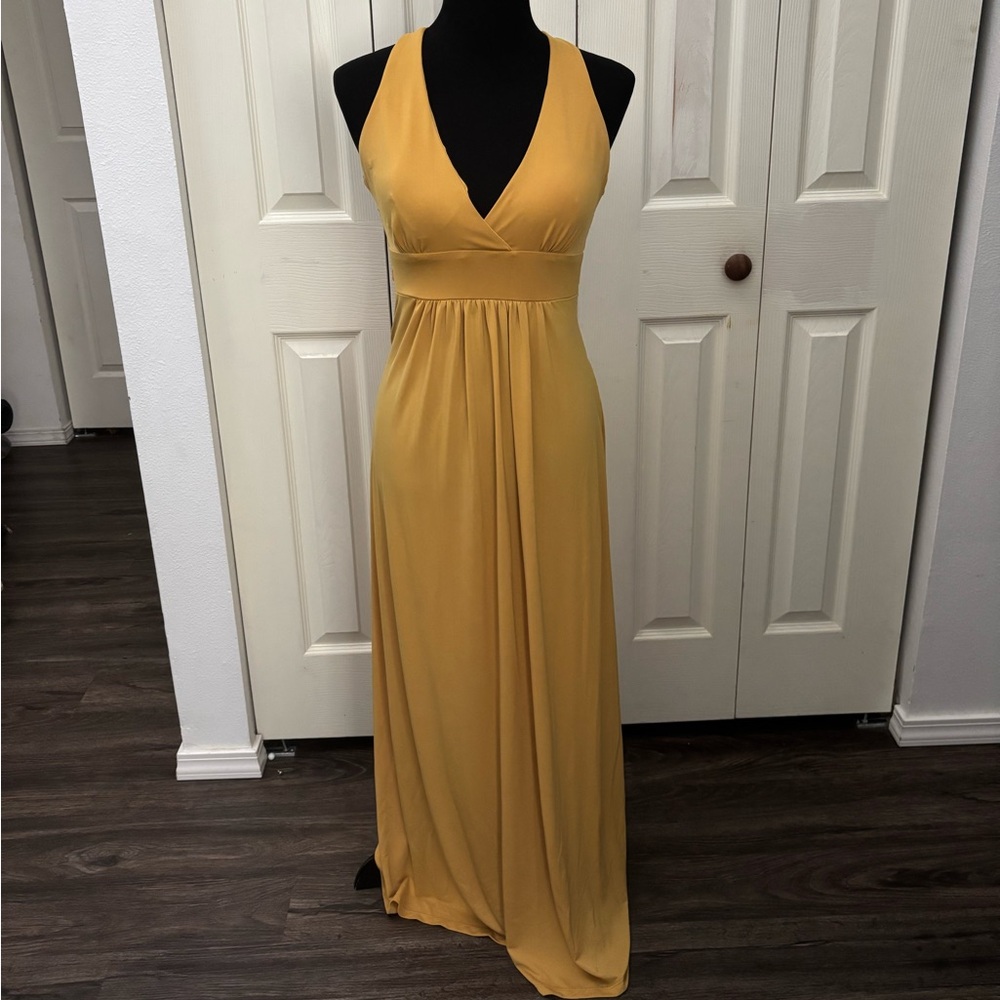 Alyn Paige Elegant Yellow Maxi Dress